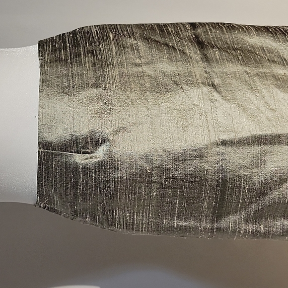 Silver Grey Silk Skirt - Picture 2 of 10